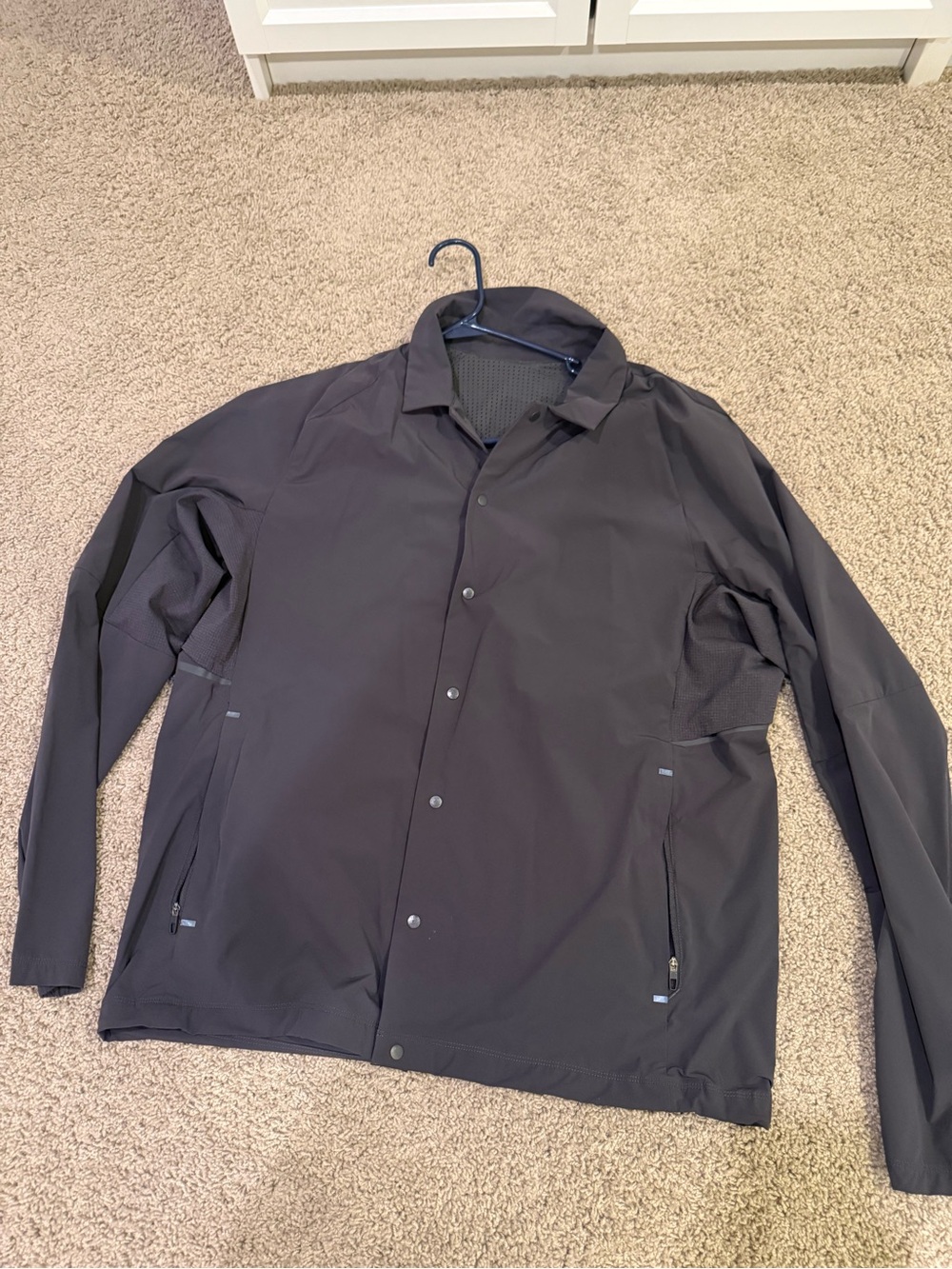 lululemon athletica Men's Dark Gray Lightweight Button Jacket